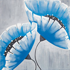 Canvas-To-Go Packs - 12x12 Blue Blooms