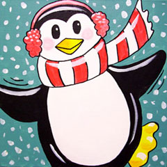 Canvas-To-Go Packs - 12x12 Perky Penguin