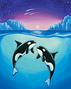Dancing Orcas Design Template