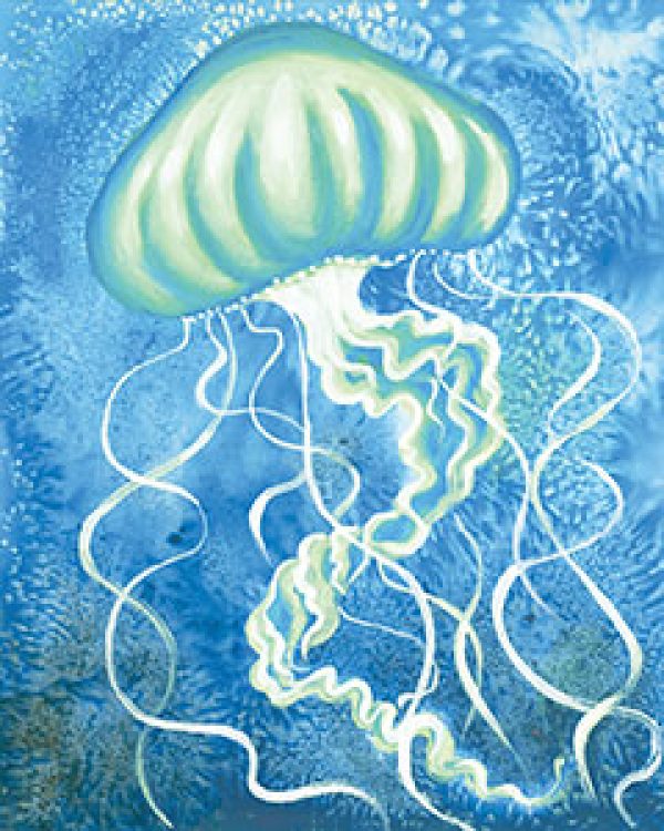 Watercolor Jellyfish Design Template