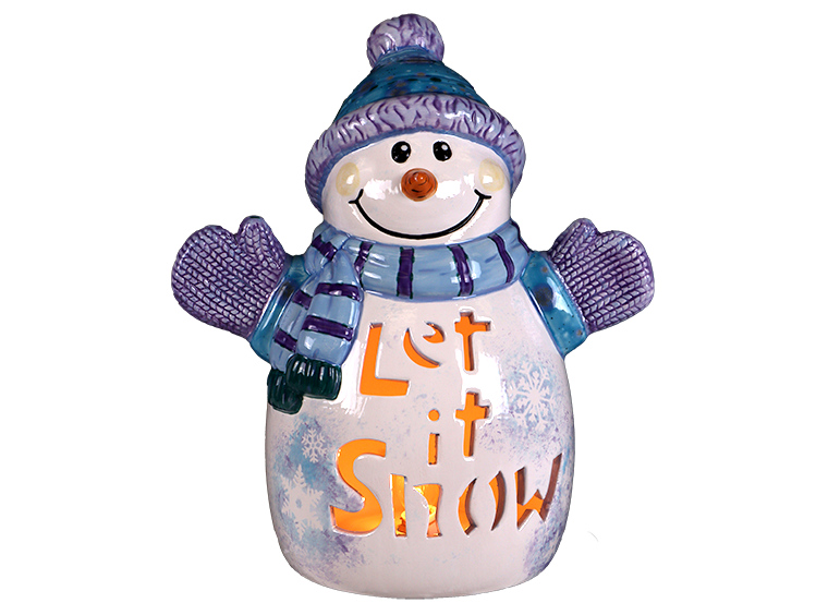 Let It Snow Lighted Snowman - Image 2
