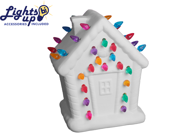 Lighted Gingerbread House