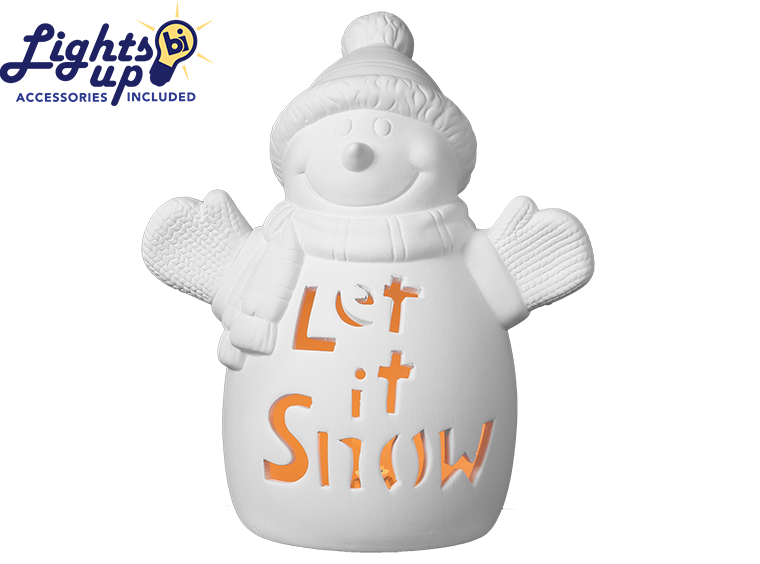 Let It Snow Lighted Snowman