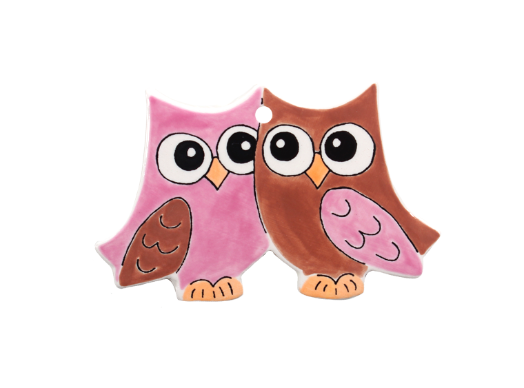 Hand Detailed Set of Owls Party Ornament - Image 2