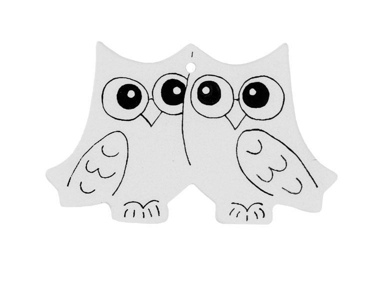 Hand Detailed Set of Owls Party Ornament