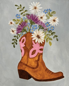 Floral Cowboy Boot - Canvas Class