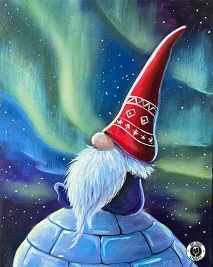 Northern Lights Gnome Canvas Design
