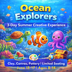 Summer Creative Experience 2026 โ ๐ Ocean Explorers | June 15th through June 17th | Ages 8+