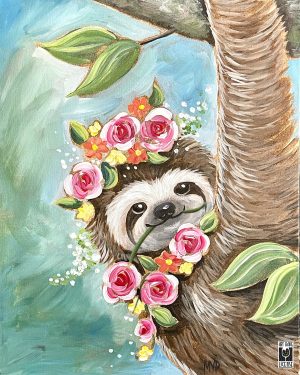 Fashionably Slooow Canvas Design Guided Paint&Sip in Arizona at Burst Of Butterflies